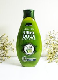 Sữa Tắm Garnier Ultra Doux Douche Soin – Olive & Savon Noir (500ml)