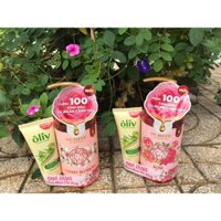 Sữa tắm Gel PURITÉ hương hoa Anh Đào 850ml tặng tuýp dầu gội Olive 100ml