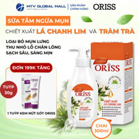 Sữa Tắm Giảm Mụn Lưng, Giảm Nang Lông, Ngừa Thâm Mụn Oriss Tinh Chất Tràm Trà Chai 300ml
