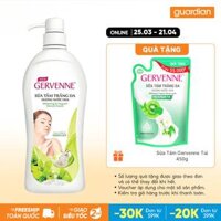 Sữa Tắm Giúp Hỗ Trợ Sáng Da Tinh Chất Sữa Dê & Hương Hoa Lily Gervenne 900Gr