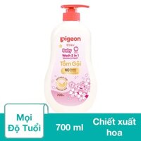 Sữa tắm & gội 2in1 cho bé Pigeon chiết xuất hoa anh đào 700 ml (mọi độ tuổi) - Giao bao bì ngẫu nhiên