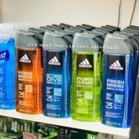 Sữa tắm gội Adidas 3in1 Thái Lan cho nam 400ml