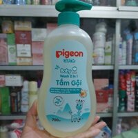 SỮA TẮM GỘI AN TOÀN CHO TRẺ NHỎ PIGEON 700ML, TỪ TINH DẦU JOJOBA