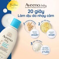 Sữa Tắm Gội Aveeno Baby Làm Dịu Da Nhạy Cảm, Khô Ngứa 236ml Daily Moisture Wash & Shampoo