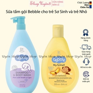 Sữa tắm gội Bebble 400ml Pháp cho bé từ 0m+