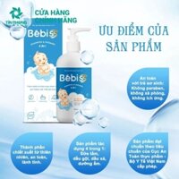 Sữa tắm gội bebi ss thảo dược thiên nhiên 4 in 1 hỗ trợ ngừa hăm tã,rôm sảy, cứt trâu,mụn nhọt,kê sữa, mùi sả chanh