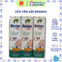 Sữa tắm gội Benmax 💥 HÀNG CHÍNH HÃNG 💥 Sữa tắm gội có vòi 2in1 Benmax Baby Wash & Shampoo 250ml an toàn cho làn da bé