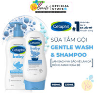 Sữa Tắm Gội Cetaphil Baby Gentle Wash & Shampoo Dịu Lành Cho Bé 400ml
