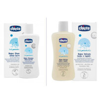 Sữa tắm gội Chicco 200ml 0M+ chiết xuất hoa cúc, yến mạch
