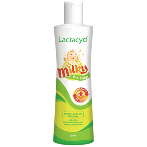Sữa tắm gội cho bé Lactacyd Milky 250ml