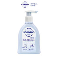 Sữa Tắm Gội Cho Bé SANOSAN Baby Bath & Shampoo Dịu Nhẹ Dưỡng Ẩm Da Mượt Tóc Cho Trẻ 200ml 500ml