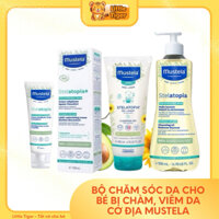 Sữa tắm gội cho bé sơ sinh DA CHÀM THỂ TẠNG - Gel tắm gội Mustela, kem dưỡng mặt và sữa dưỡng thể từ 0M+(Viêm da cơ địa)