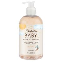 Sữa tắm gội cho bé SheaMoisture Baby Wash and Shampoo for Baby 100% Virgin Coconut Oil 13Oz 384ml