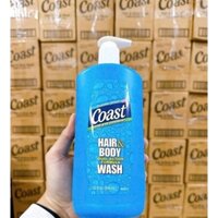 Sữa Tắm Gội cho Nam Coast Hair & Body 946ml có vòi và ko vòi của Mỹ