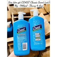 SỮA TẮM GỘI COAST CLASSIC SCENT HAIR & BODY WASH - Mỹ 946ml & 532ml