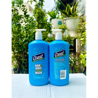 Sữa tắm gội Coast HAIR & BODY WASH 946ML CÓ VÒI