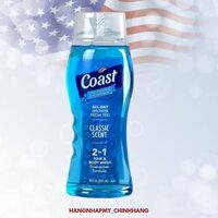 Sữa tắm gội Coast Hair & Body Wash Classic Pacific Force Scent 532 ml