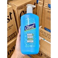 Sữa tắm gội Coast vòi 946ml cho nam của Mỹ-