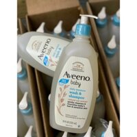 SỮA TẮM GỘI DÀNH CHO BÉ AVEENO BABY DAILY MOISTURE WASH & SHAMPOO 532ML CHÍNH HÃNG - 11913