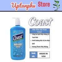 Sữa Tắm Gội dành cho Nam Coast Hair & Body Wash 532ML & 946ml của Mỹ