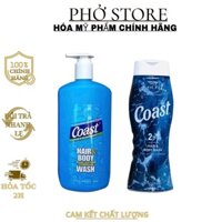 Sữa Tắm Gội dành cho Nam Coast Hair & Body Wash 532ML & 946ml của Mỹ