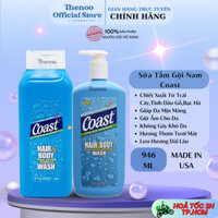 Sữa Tắm Gội Dành Cho Nam Coast - Hair & Body Wash Classic Scent 946ml