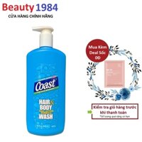 Sữa Tắm Gội Dành Cho Nam Coast 2in1 Hair & Body Wash Classic Scent 946ml - MỸ