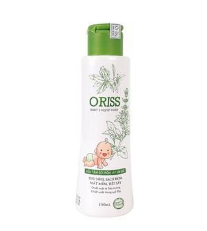 Sữa tắm gội em bé ngừa rôm sẩy nhẹ dịu không cay mắt Oriss Baby - 150ml