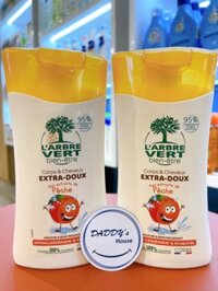 Sữa tắm gội L'Arbre Vert chiết xuất quả đào 3 tuổi (250ml)
