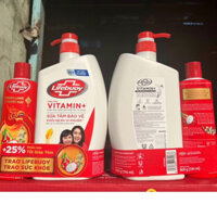 Sữa tắm Goi Lifebuoy mẫu mới chai 900ml (tặng kèm chai nhỏ )