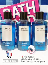 Sữa Tắm Gội Nam Bath & Body Works - Ocean For Men - 3-in-1 Hair + Body Wash For Men 295mL