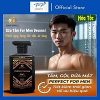 Sữa Tắm Gội Nước hoa For Men Devonci 3 in 1 300ml - Tắm, Gội, Rửa mặt: Dưỡng da, lưu hương