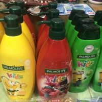 Sưã Tắm Gội PALMOLIVE  kids 3in1 chuẩn Úc 350ml màu xanh hương TÁO-DÂU-MÂT ONG