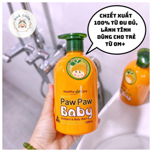 Sữa tắm gội Paw Paw Baby Healthy Care Úc 500ml