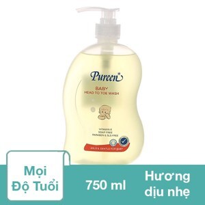 Sữa tắm gội Pureen Pro chứa Vitamin B5 và E 750ml