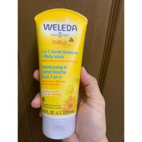 Sữa tắm gội thành phần hữu cơ Weleda Organic Calendula cho bé, 200ml GENTLE SHAMPOO + BODY WASH