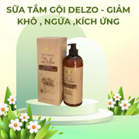 Sữa tắm gội Thảo dược Delzo Kingphar 4- chai 500ml, giảm mẩn ngứa, ban đỏ, vẩy nến, viêm da tiết bã