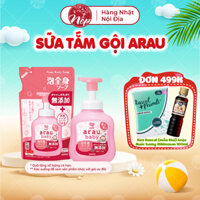 Sữa Tắm Gội Thảo Mộc Arau Baby chai 450ml túi 400ml thành phần tự nhiên an toàn dịu nhẹ - Nếp shop