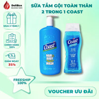 Sữa Tắm Gội Toàn Thân 2 Trong 1 Cho Nam COAST | Tiện Lợi & Hiệu Quả