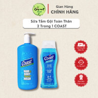 Sữa Tắm Gội Toàn Thân 2 trong 1 COAST - Đánh Thức Sự Sảng Khoái Nam Tính