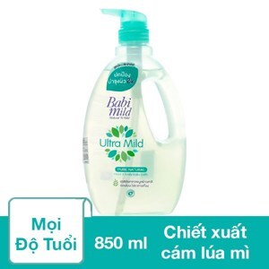 Sữa tắm gội toàn thân cho bé Babi Mild Pure Natural 850ml
