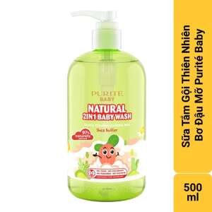 Sữa tắm gội toàn thân cho bé Purité Baby bơ đậu mỡ 500ml