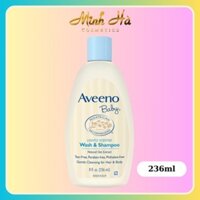 Sữa tắm gội toàn thân cho bé AVEENO Baby Daily Moisture Wash & Shampoo 236ml dưỡng ẩm cho làn da nhạy cảm