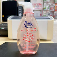 Sữa Tắm Gội Toàn Thân Cho Bé Babi Mild White Sakura 380ML