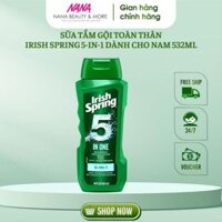 Sữa tắm gội toàn thân cho nam IRISH SPRING 5 in 1 532ml - Nana Shop