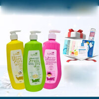 Sữa tắm gội toàn thân cho trẻ em an toàn, tăng đề kháng, không làm cay mắt, nâng niu làn da bé Lynan Baby Wash 500ml