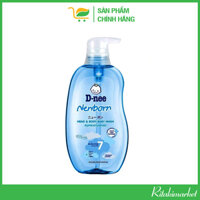 Sữa Tắm Gội Toàn Thân Em Bé Dưới 3 Tuổi D-Nee Xanh 380ml