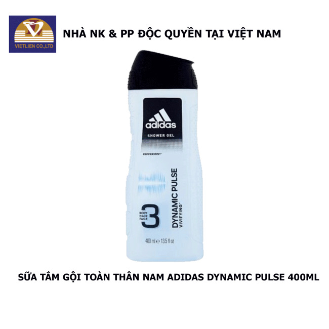 Sữa tắm gội toàn thân nam Adidas Dynamic Pulse 400ml