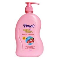 Sữa tắm gội toàn thân Pureen 750ml với tinh chất sữa chua, đào và anh đào