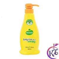 Sữa tắm gội toàn thân Wesser 500ml Bubble White Musk hương cỏ xạ hương 2 in 1 an toàn cho bé (Thương hiệu Hàn Quốc)